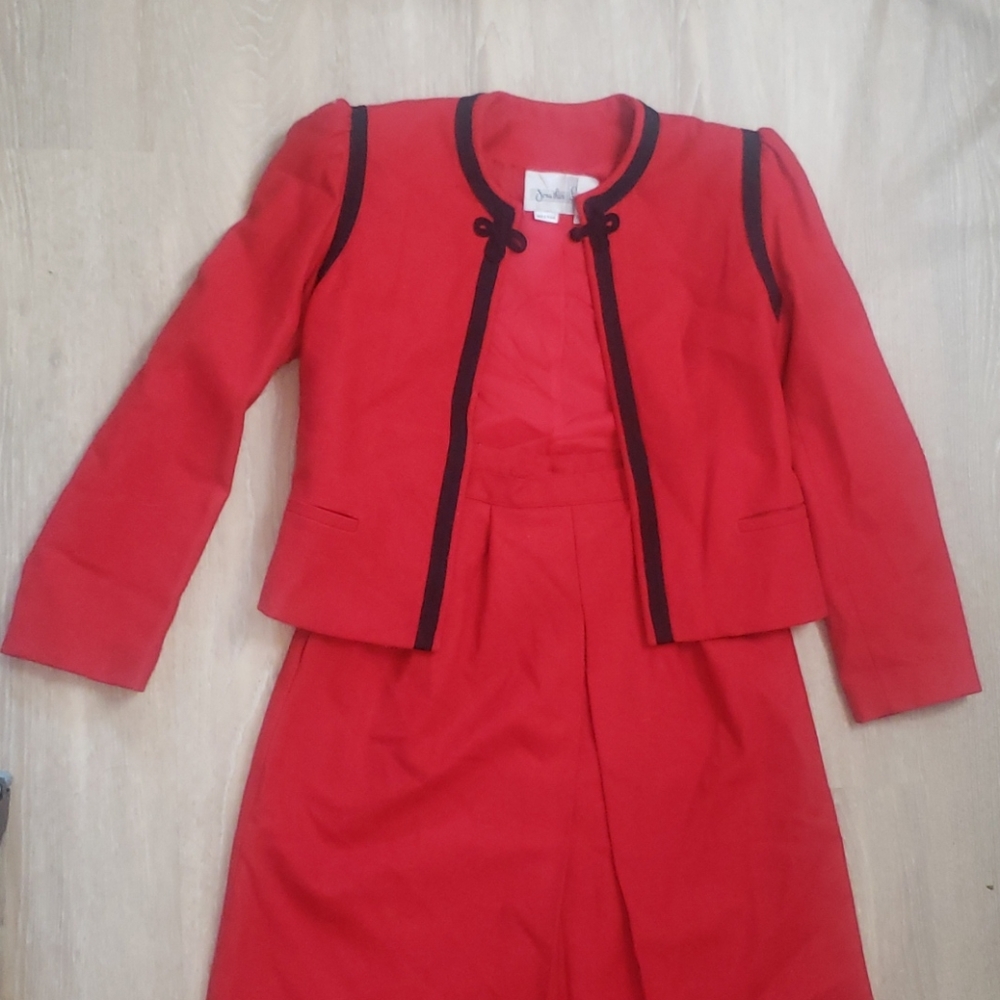 Jonathan Logan 2 Pc Wool Red Suit - image 2